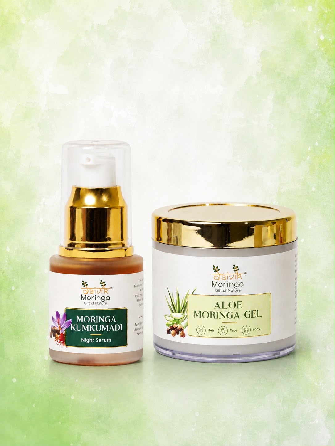 Cold pressed Moringa seed oil 30ml and Aloemoringa gel 110g