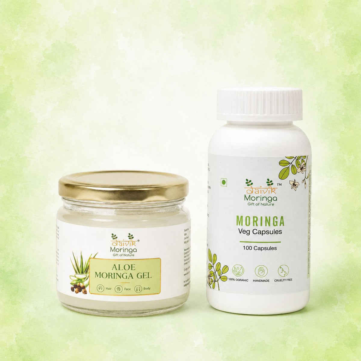 Aloemoringa gel 300g and  Moringa Veg Capsules