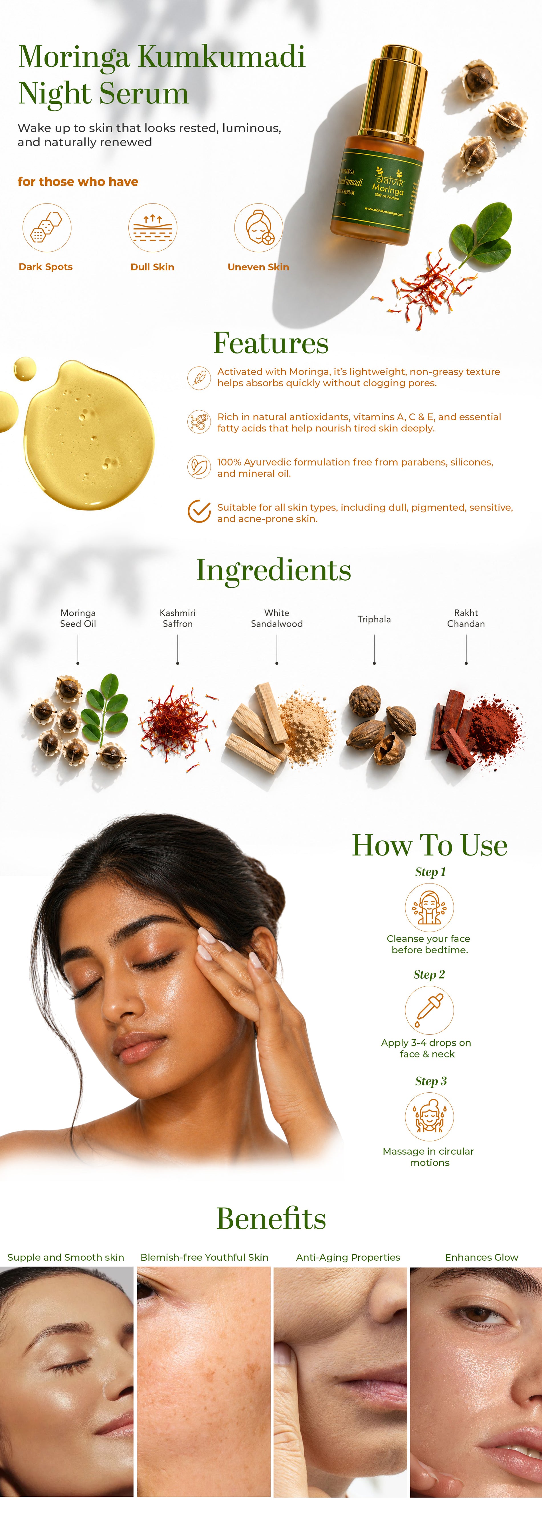 Moringa Kumkumadi Night Serum
